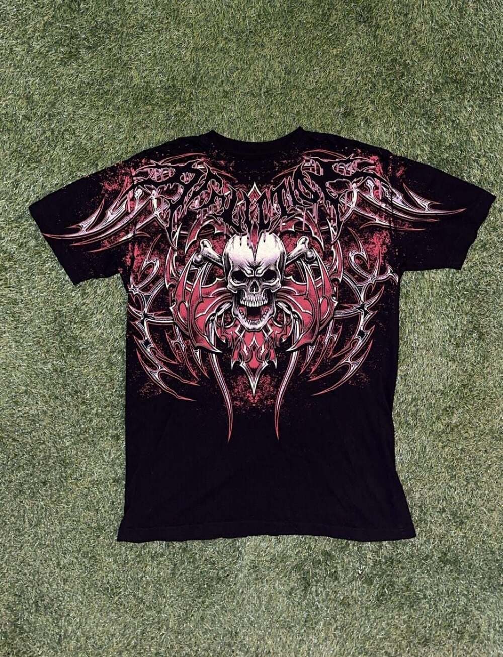 Affliction Live Fast Skull Graphic T-Shirt